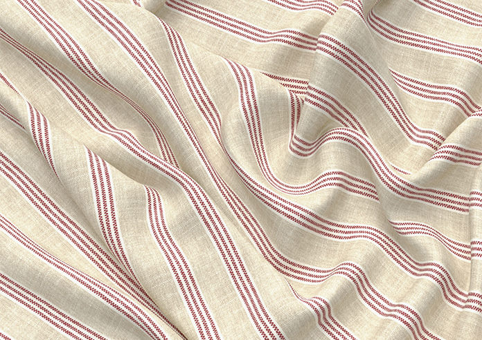 Emily Bond George Stripe Print, Red - Twist&Fit Roman Blind - Image 4